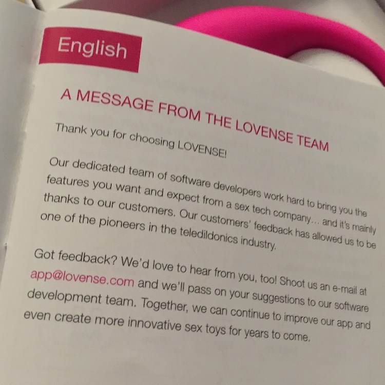 A Message from the Lovense team