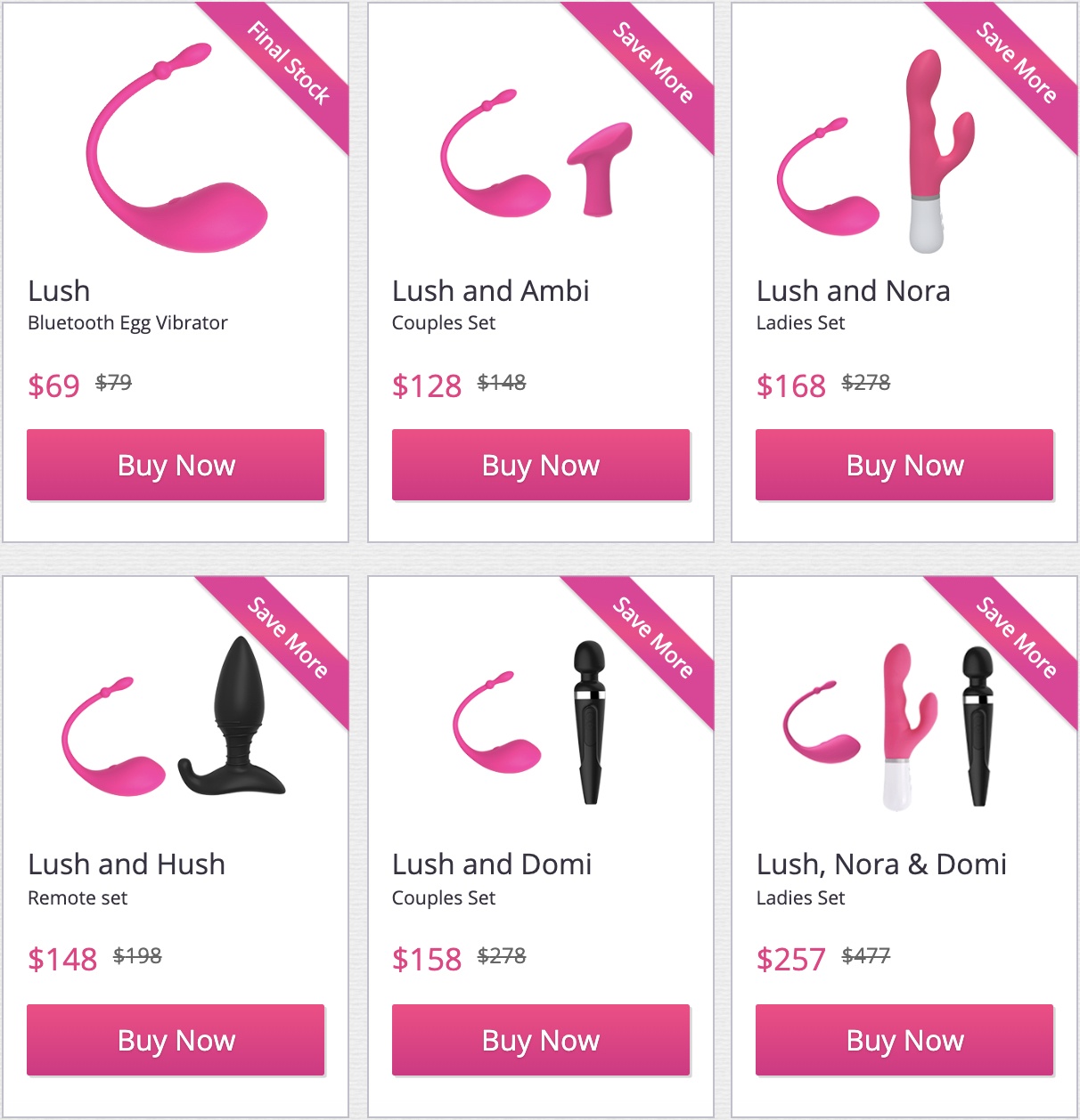 lovense lush couple bundle packages and prices