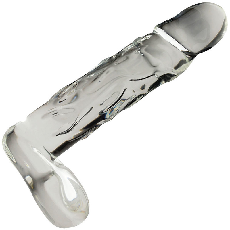 BLOWN LARGE REALISTIC GLASS DILDO BY SPARTACUS